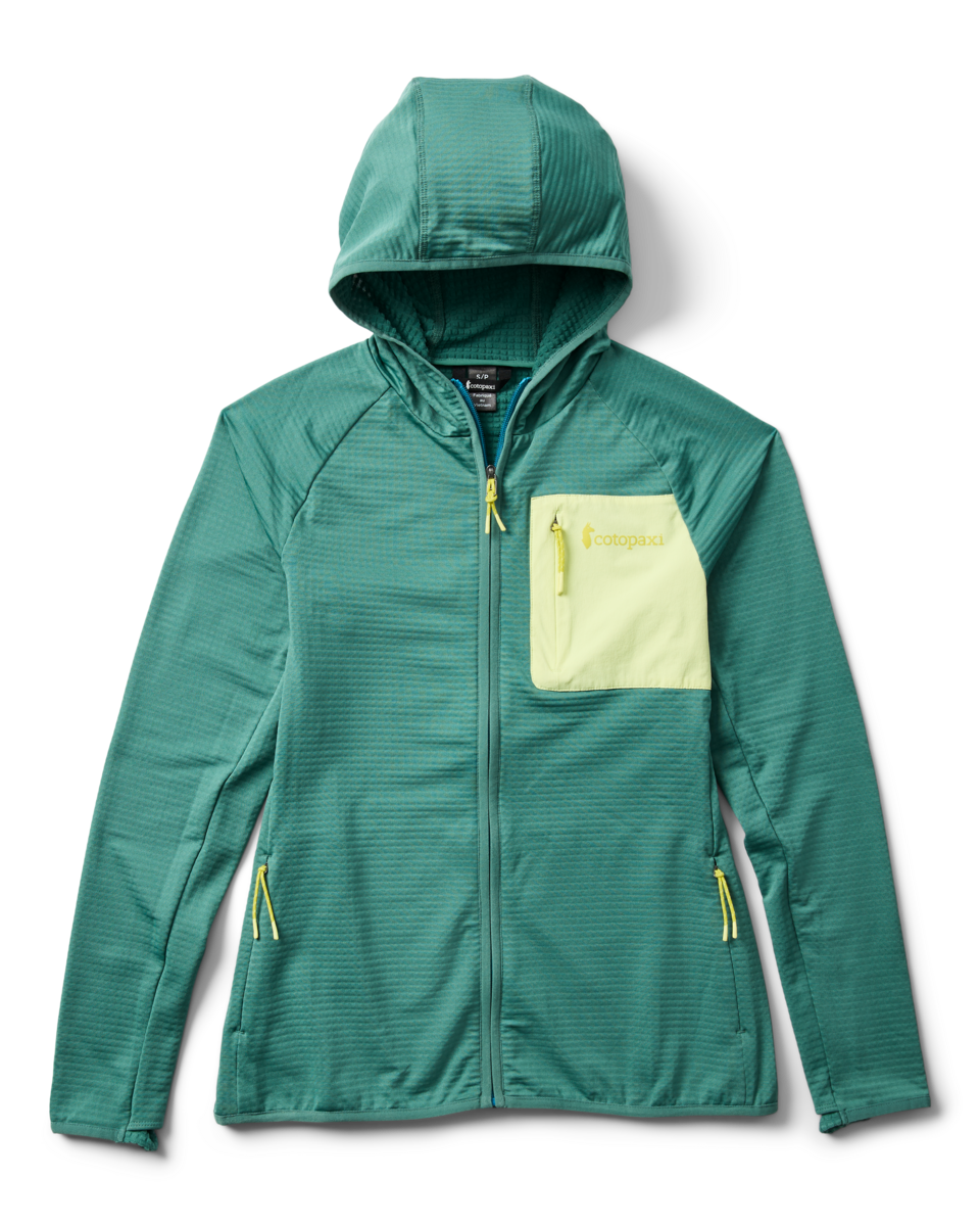 Otero Fleece Full-Zip Hooded Jacket - Women's, Juniper, Model Lola
