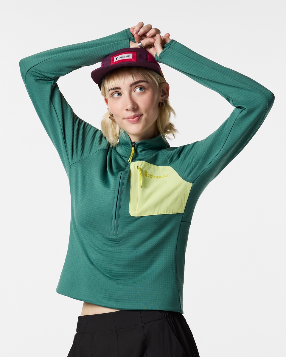 Otero Fleece Half-Zip Pullover - Women's, Juniper, Model Josie