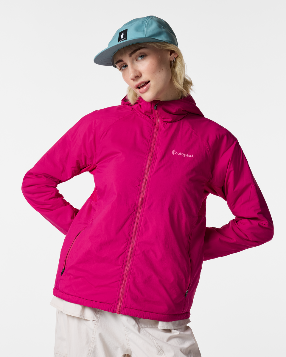 Pacaya 2.0 Insulated Hooded Jacket - Women's, Pitaya, Model Josie