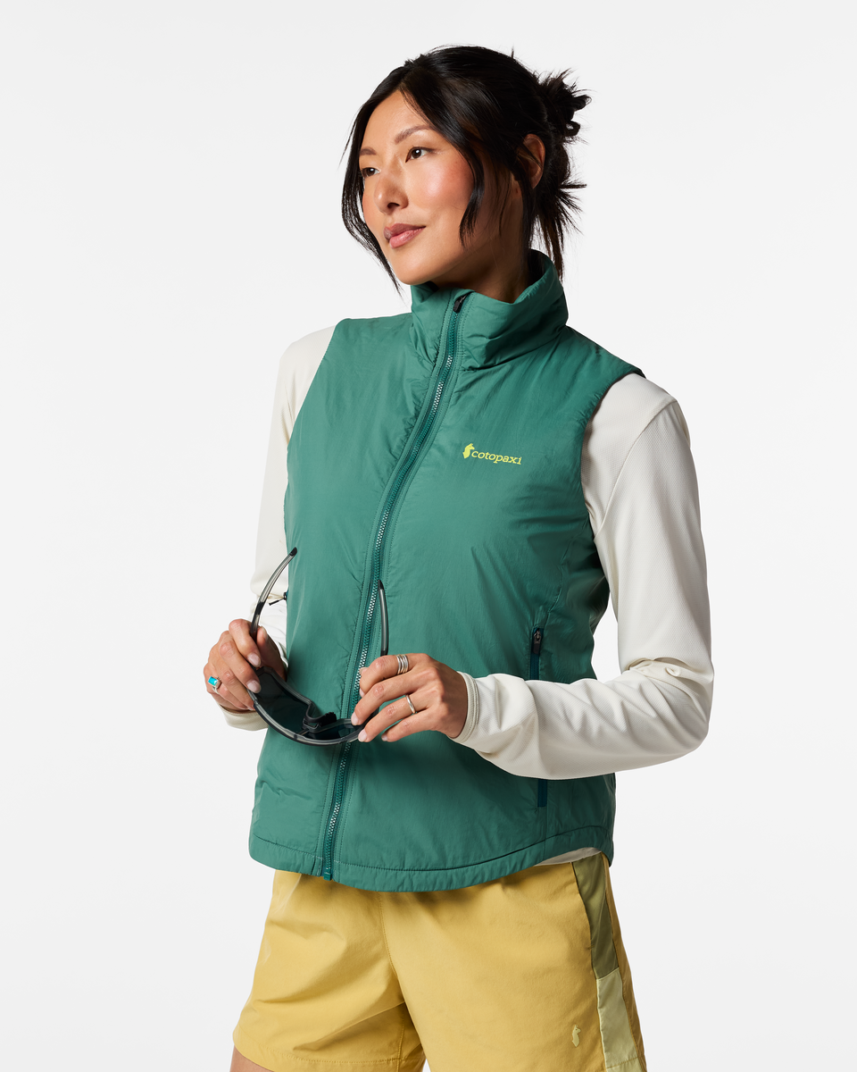 Pacaya 2.0 Insulated Reversible Vest - Women's, Juniper, Model Tiff