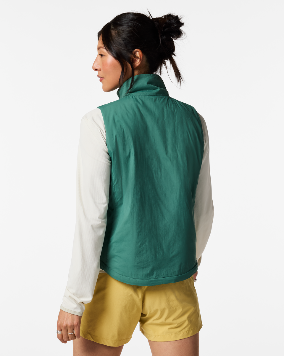 Pacaya 2.0 Insulated Reversible Vest - Women's, Juniper, Model Tiff