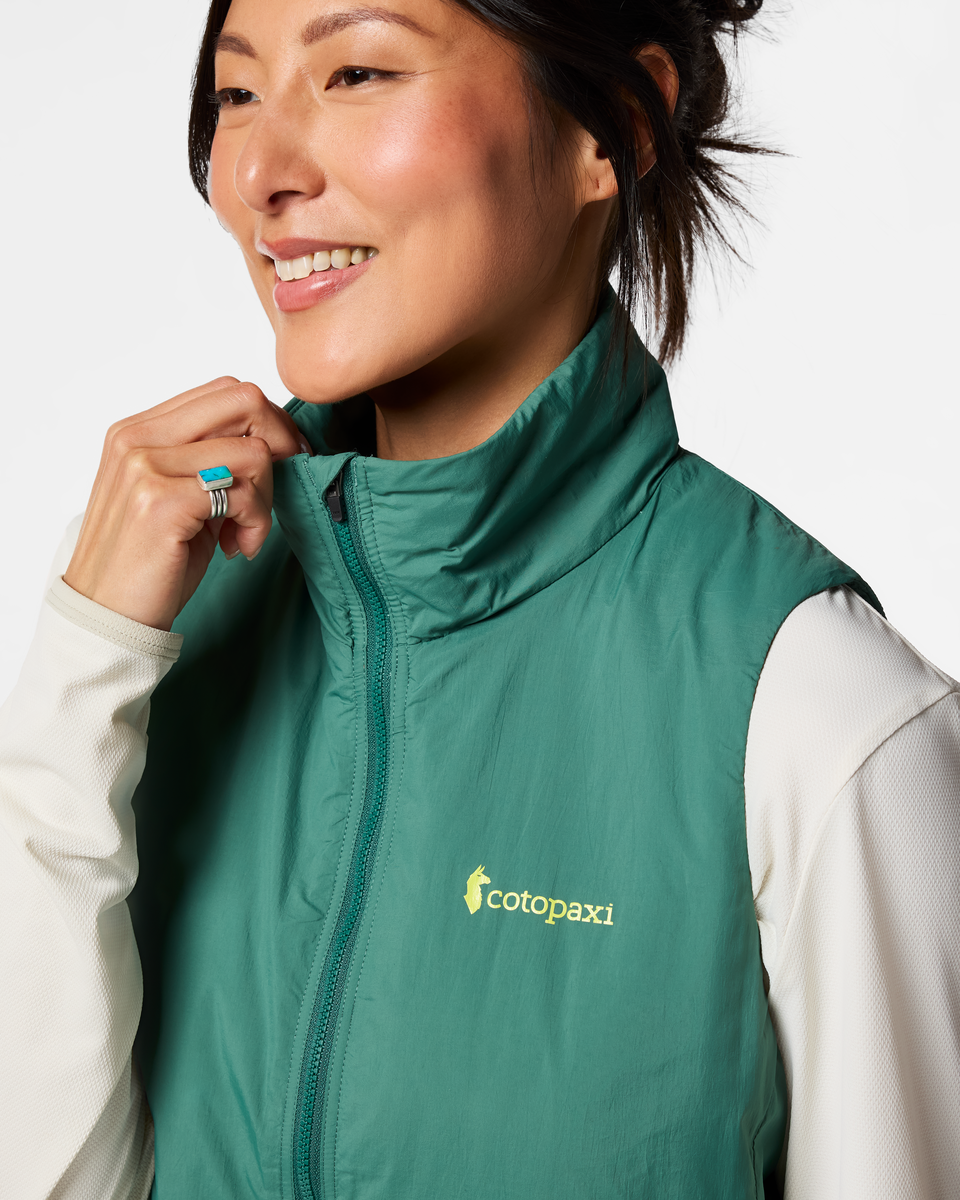 Pacaya 2.0 Insulated Reversible Vest - Women's, Juniper, Model Tiff