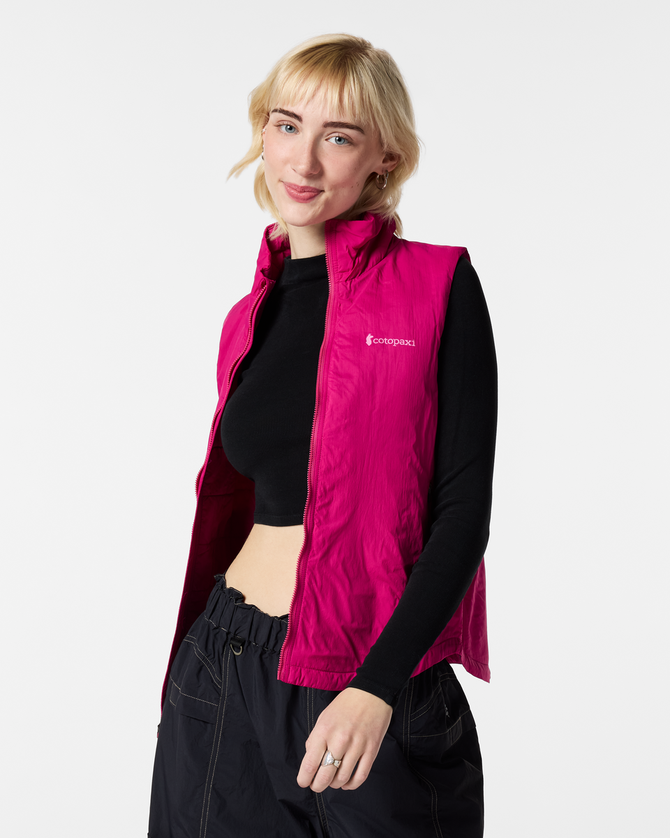 Pacaya 2.0 Insulated Reversible Vest - Women's, Pitaya, Model Josie