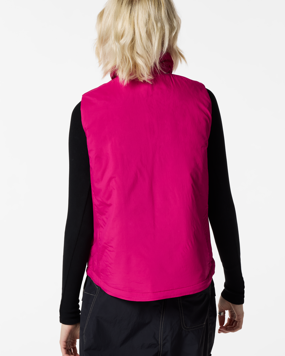 Pacaya 2.0 Insulated Reversible Vest - Women's, Pitaya, Model Josie
