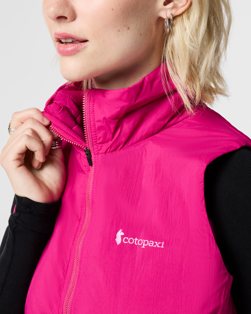 Pacaya 2.0 Insulated Reversible Vest - Women's, Pitaya, Model Josie