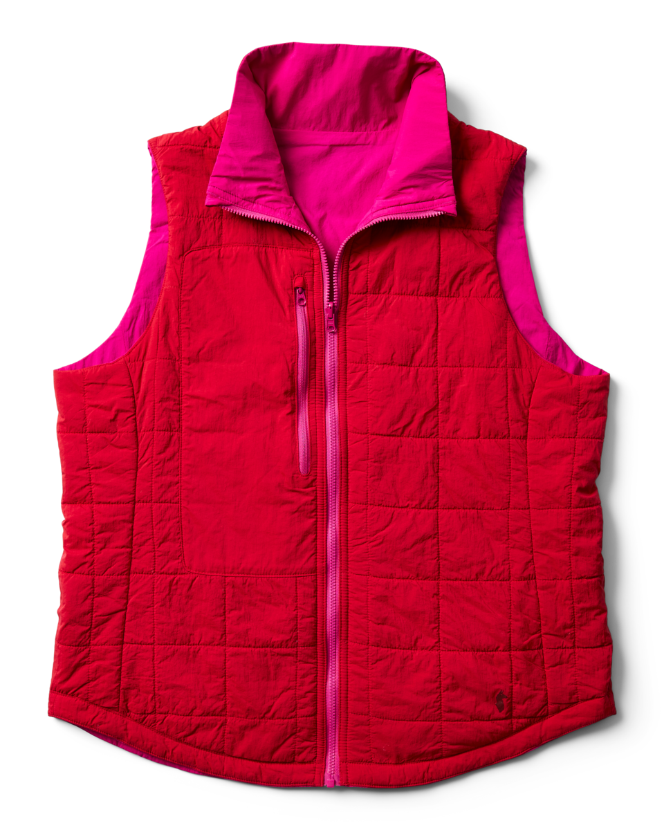 Pacaya 2.0 Insulated Reversible Vest - Women's, Pitaya, Model Josie