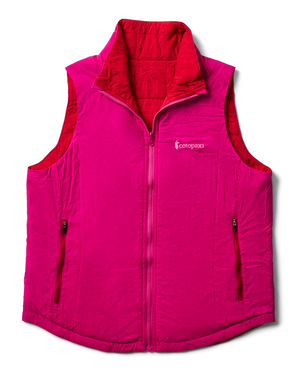 Pacaya 2.0 Insulated Reversible Vest - Women's, Pitaya, Model Josie