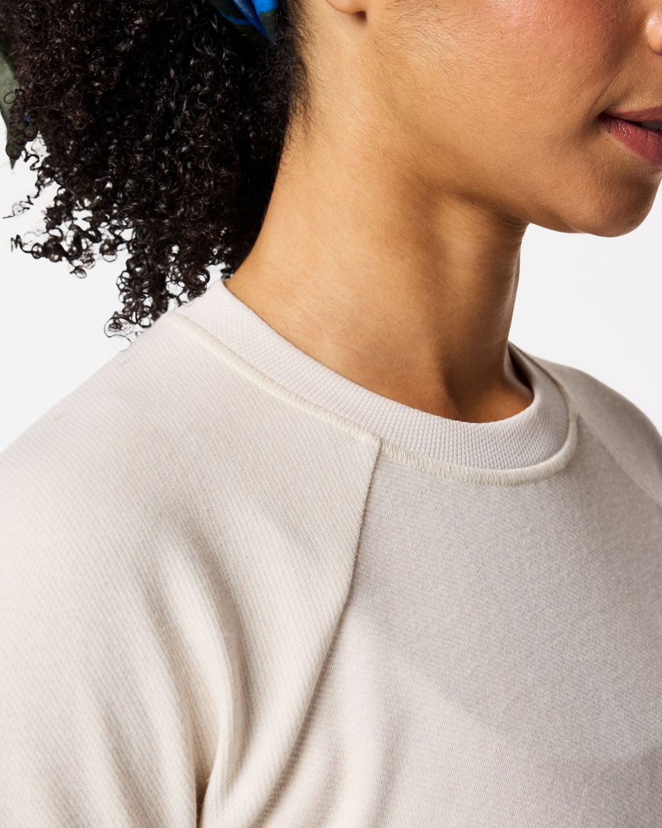 Perenne Short-Sleeve Shirt - Women's, Cream, Model Kalu