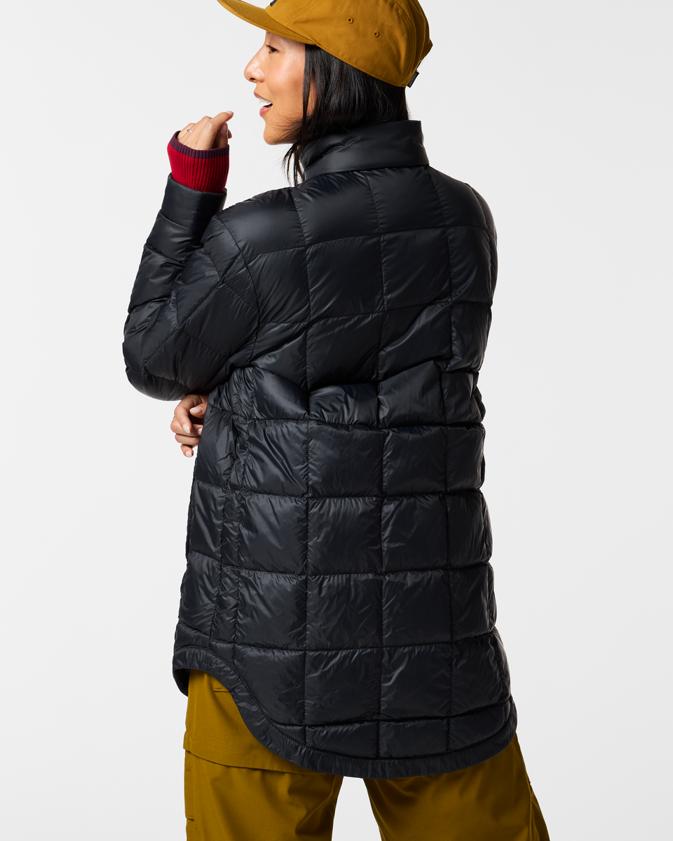 Repleto Down Long Jacket - Women's, Cotopaxi Black, Model Tiff
