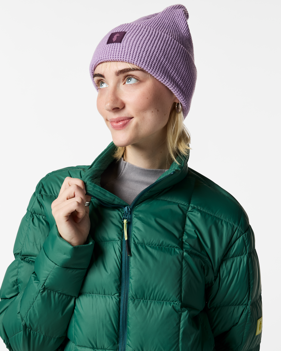 Repleto Down Long Jacket - Women's, Juniper, Model Josie