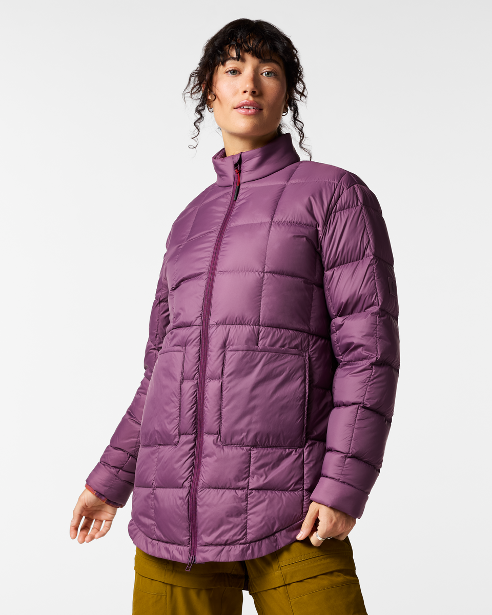 Repleto Down Long Jacket - Women's, Mystic, Model Lola