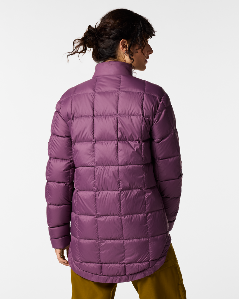 Repleto Down Long Jacket - Women's, Mystic, Model Lola