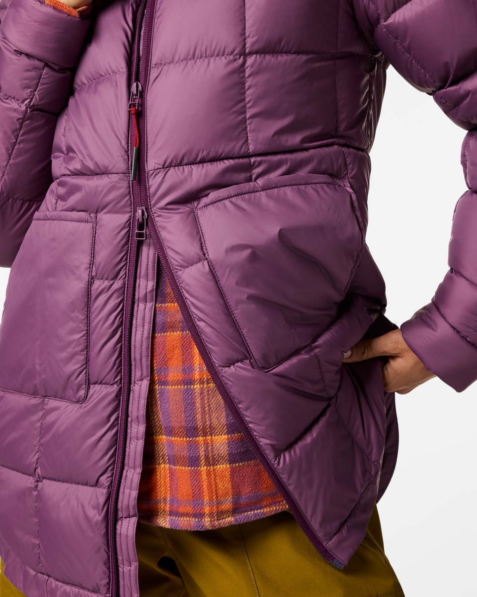 Repleto Down Long Jacket - Women's, Mystic, Model Lola