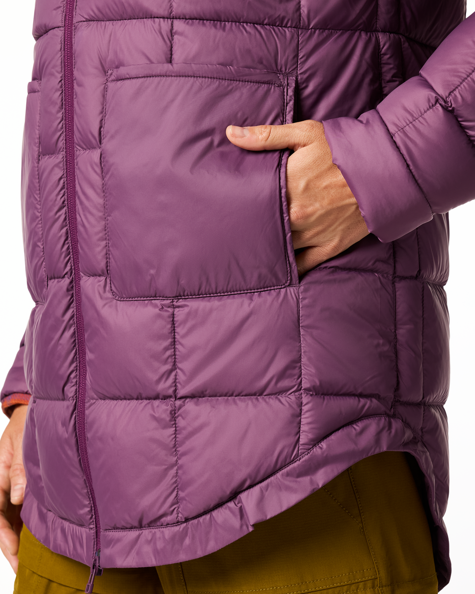Repleto Down Long Jacket - Women's, Mystic, Model Lola