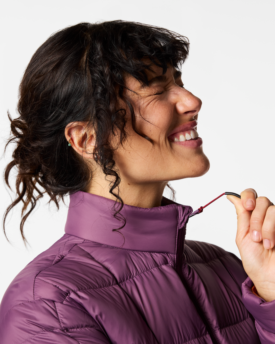 Repleto Down Long Jacket - Women's, Mystic, Model Lola