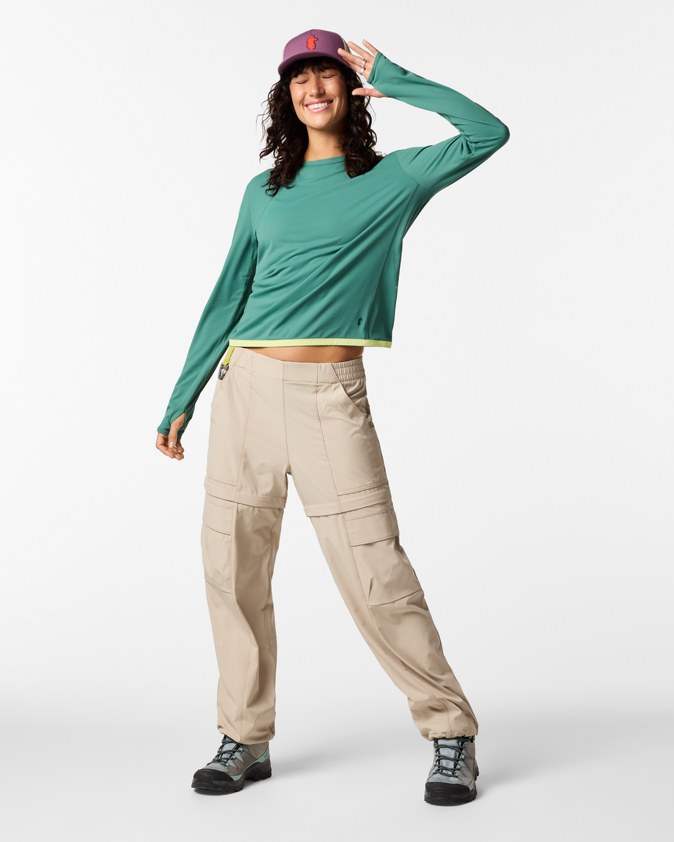 Sombra Long-Sleeve Sun Shirt - Women's, Juniper, Model Lola