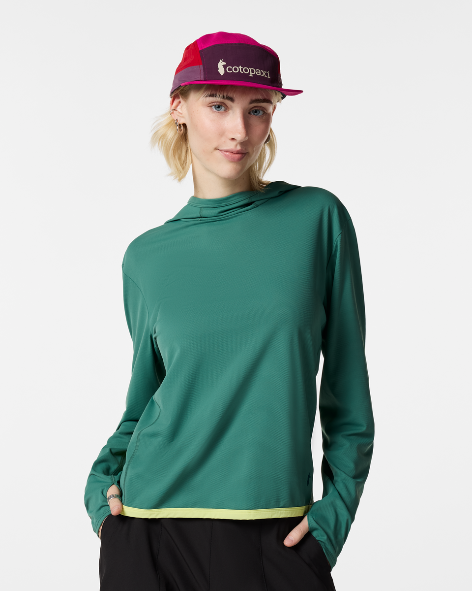 Sombra Sun Hoodie - Women's, Juniper, Model Josie