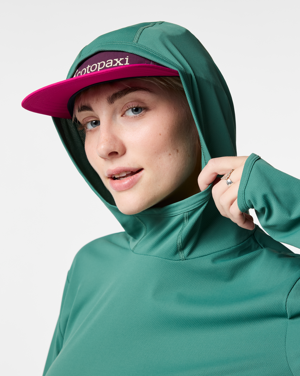 Sombra Sun Hoodie - Women's, Juniper, Model Josie