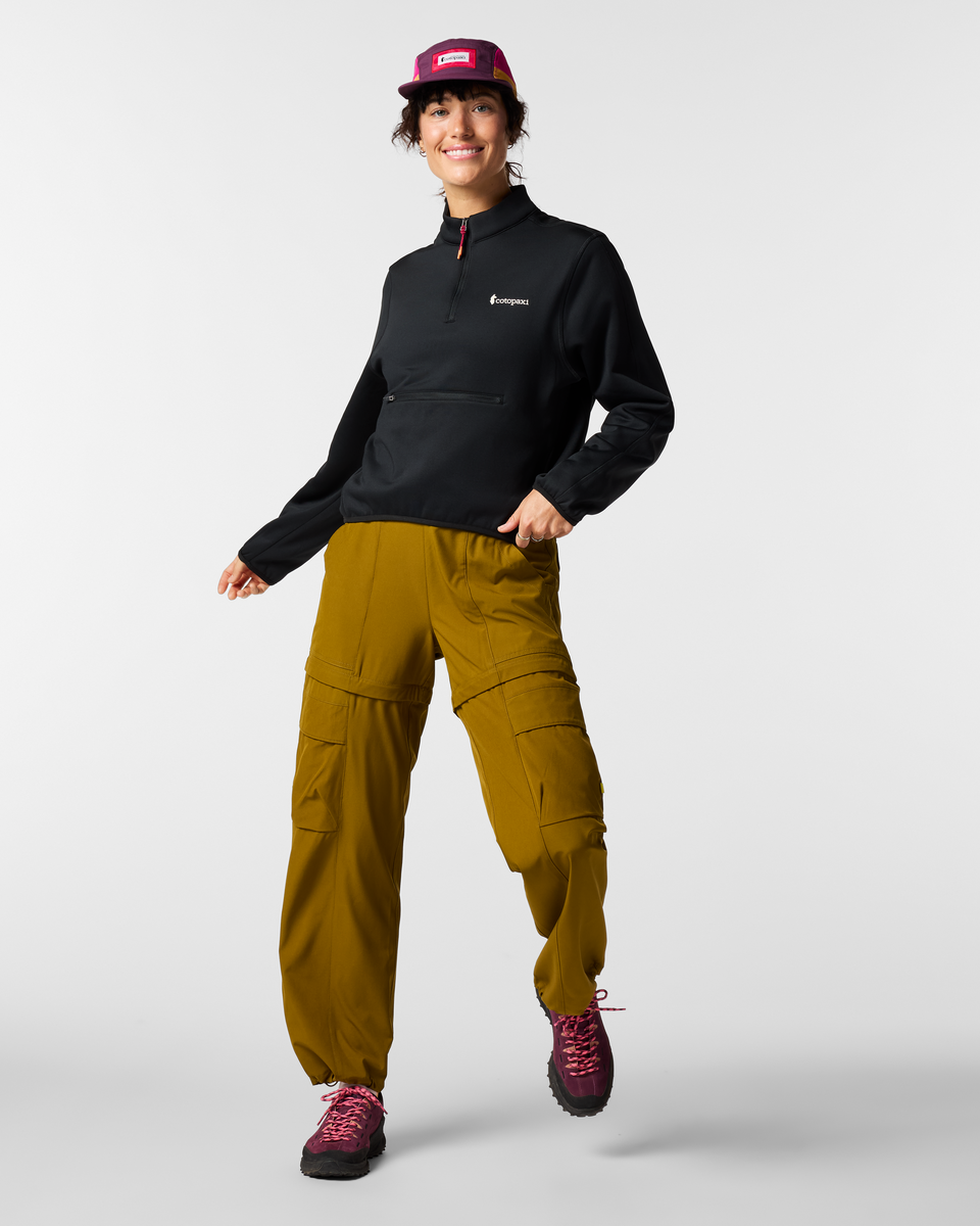Tempa Fleece Quarter-Zip Pullover - Women's, Cotopaxi Black, Model Lola