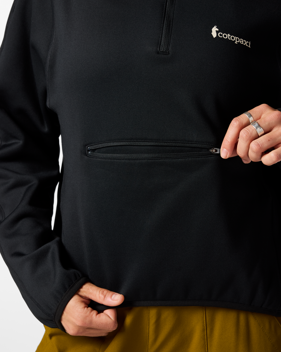 Tempa Fleece Quarter-Zip Pullover - Women's, Cotopaxi Black, Model Lola