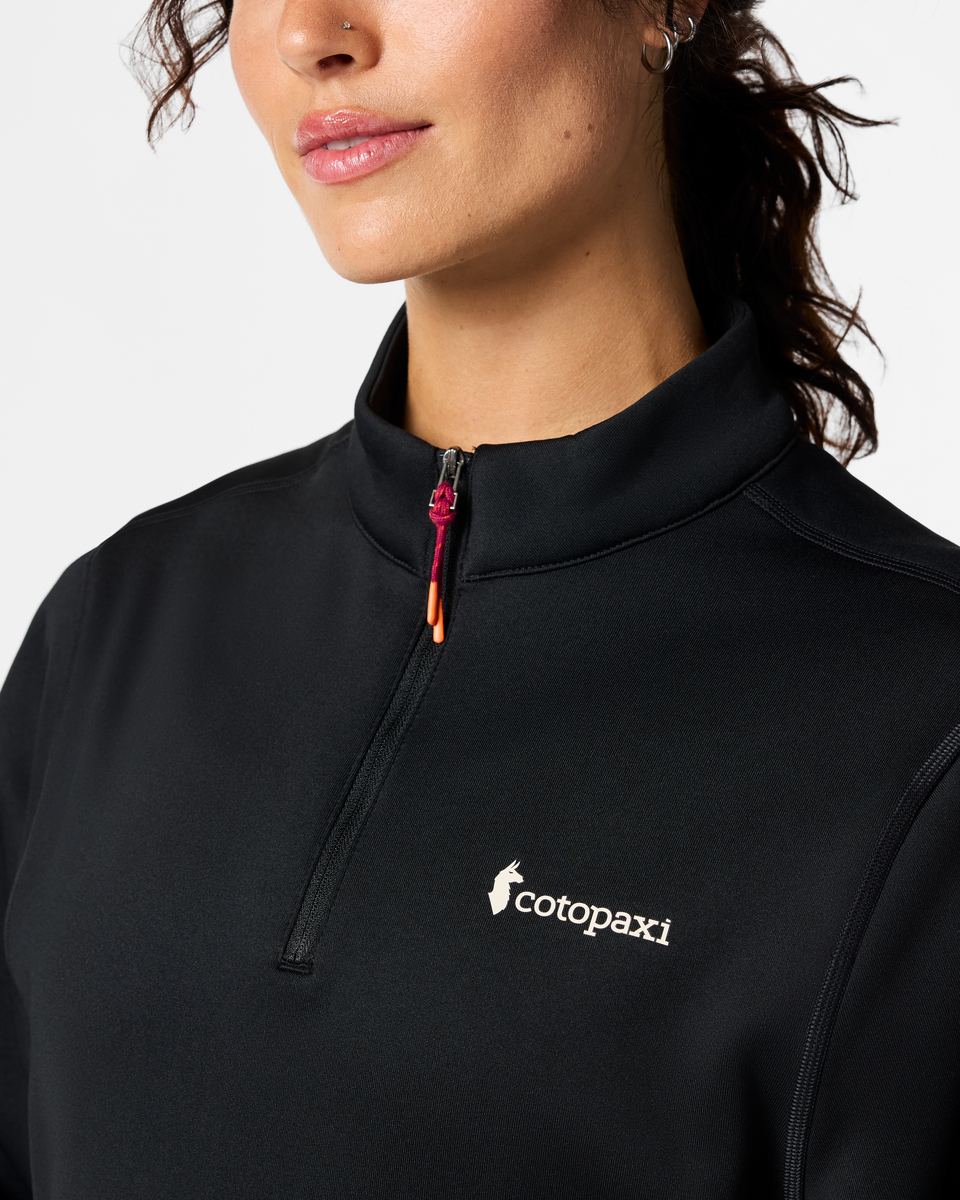 Tempa Fleece Quarter-Zip Pullover - Women's, Cotopaxi Black, Model Lola