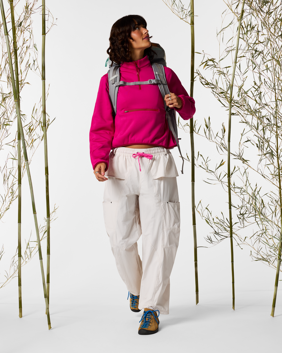 Tempa Fleece Quarter-Zip Pullover - Women's, Pitaya, Model Lola