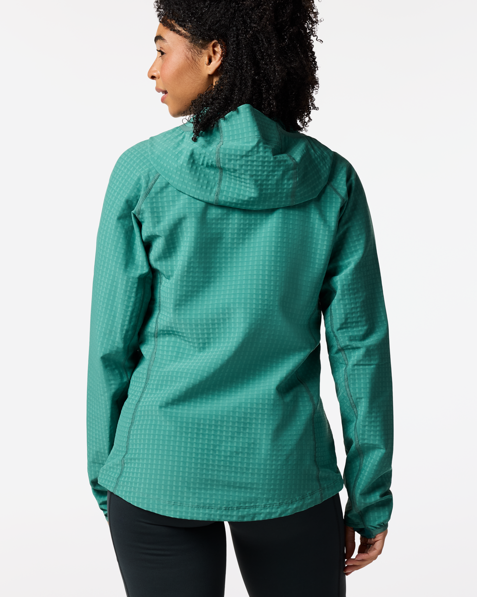 Yermo Hooded Jacket - Women's, Juniper/Deep Ocean, Model Kalu