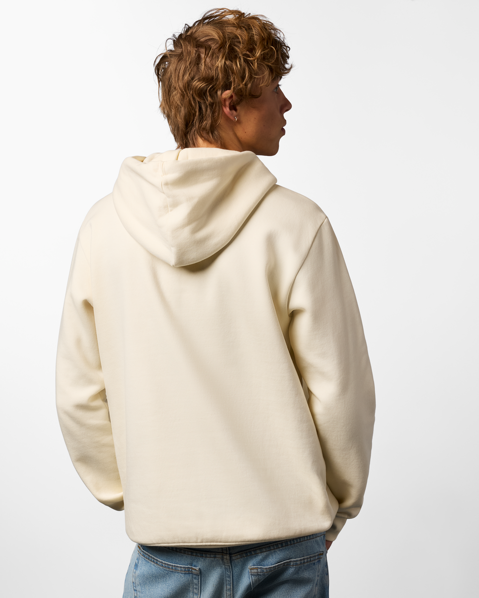 Retro Pullover Hoodie - Men's, Bone, Model Maximus